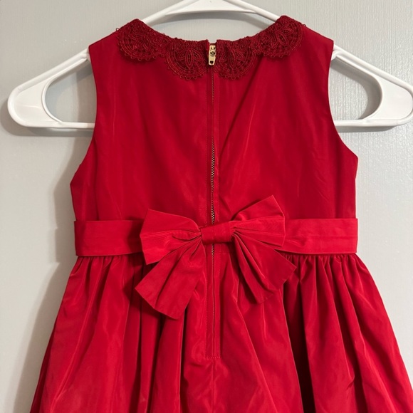 Jason Wu Red Sleeveless A-Line Dress with Lace Collar Size 4T - Picture 7 of 9